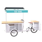Drewniane pudełko Outdoor Electric Mobile Food Cart Grubsza rama z dużym miejscem do przechowywania