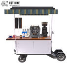 18KM / H Vending Scooter Box Structure Coffee Bike Cart