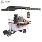 4 koła Vending Outdoor Coffee Cart Malowanie proszkowe Mobilny rower do kawy