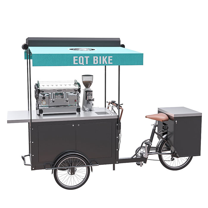 Przyjazny dla użytkownika komercyjny wózek do kawy ze stali nierdzewnej dla firm zewnętrznych