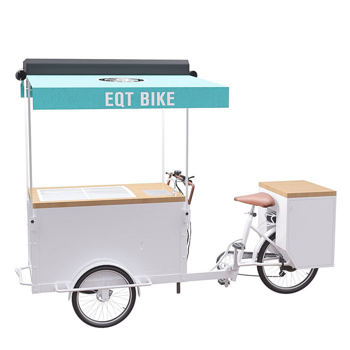 Zewnętrzny ekologiczny wózek rowerowy z lodami o dużej ładowności 300 kg