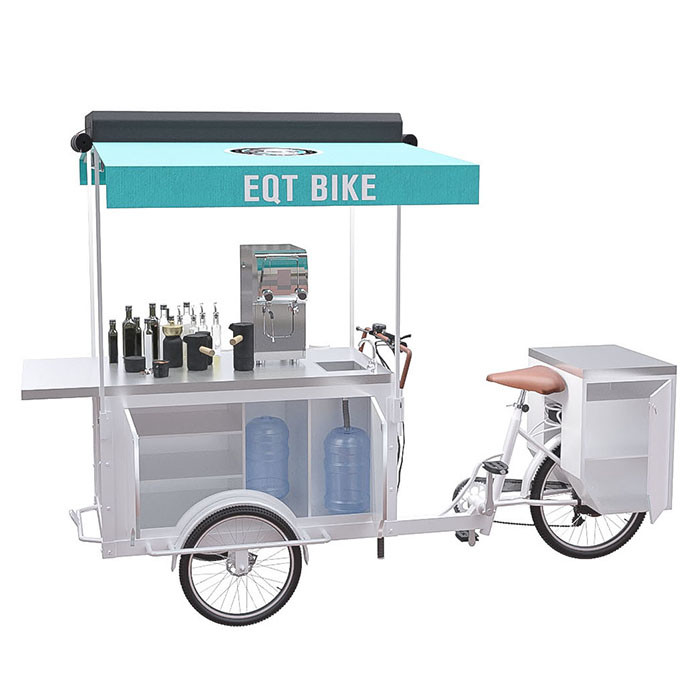 Luksusowy trójkołowy wózek z automatami do napojów ulicznych / automatów z herbatą