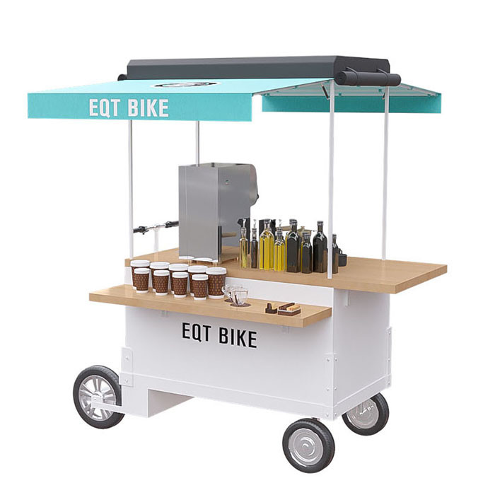 Stacjonarny komercyjny wózek na napoje, rowerowy automat z napojami na herbatę