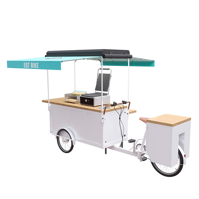 Mobilny klasyczny hulajnoga Wózek na żywność Zintegrowana konstrukcja do vendingu Street Burger