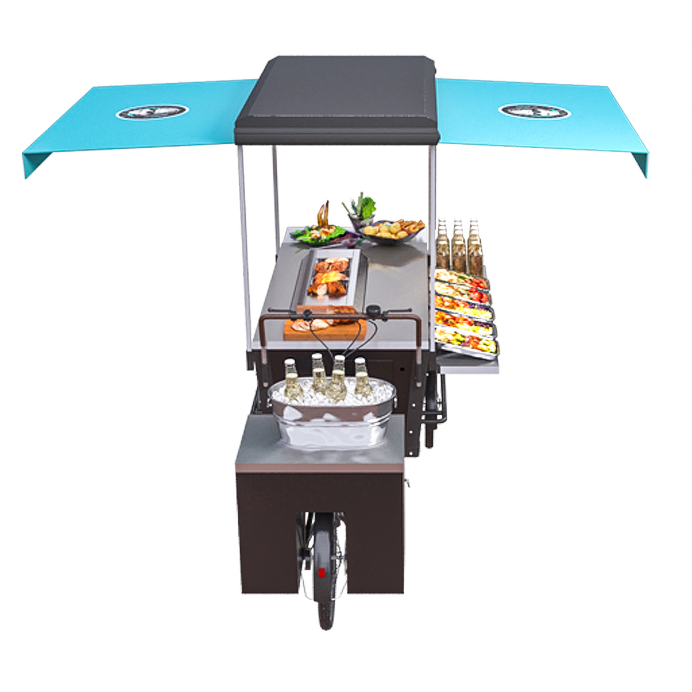 Street Mobile Grill Trójkołowy wózek fast food