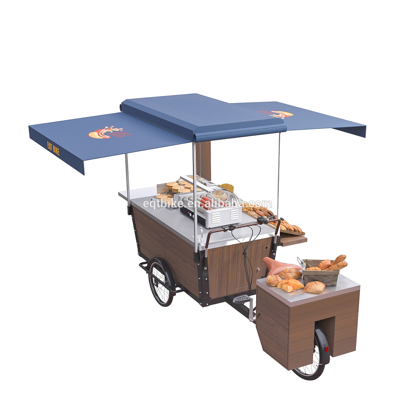 Retail Mobilny hamulec tarczowy Żelazna płyta Rowerowy wózek na żywność