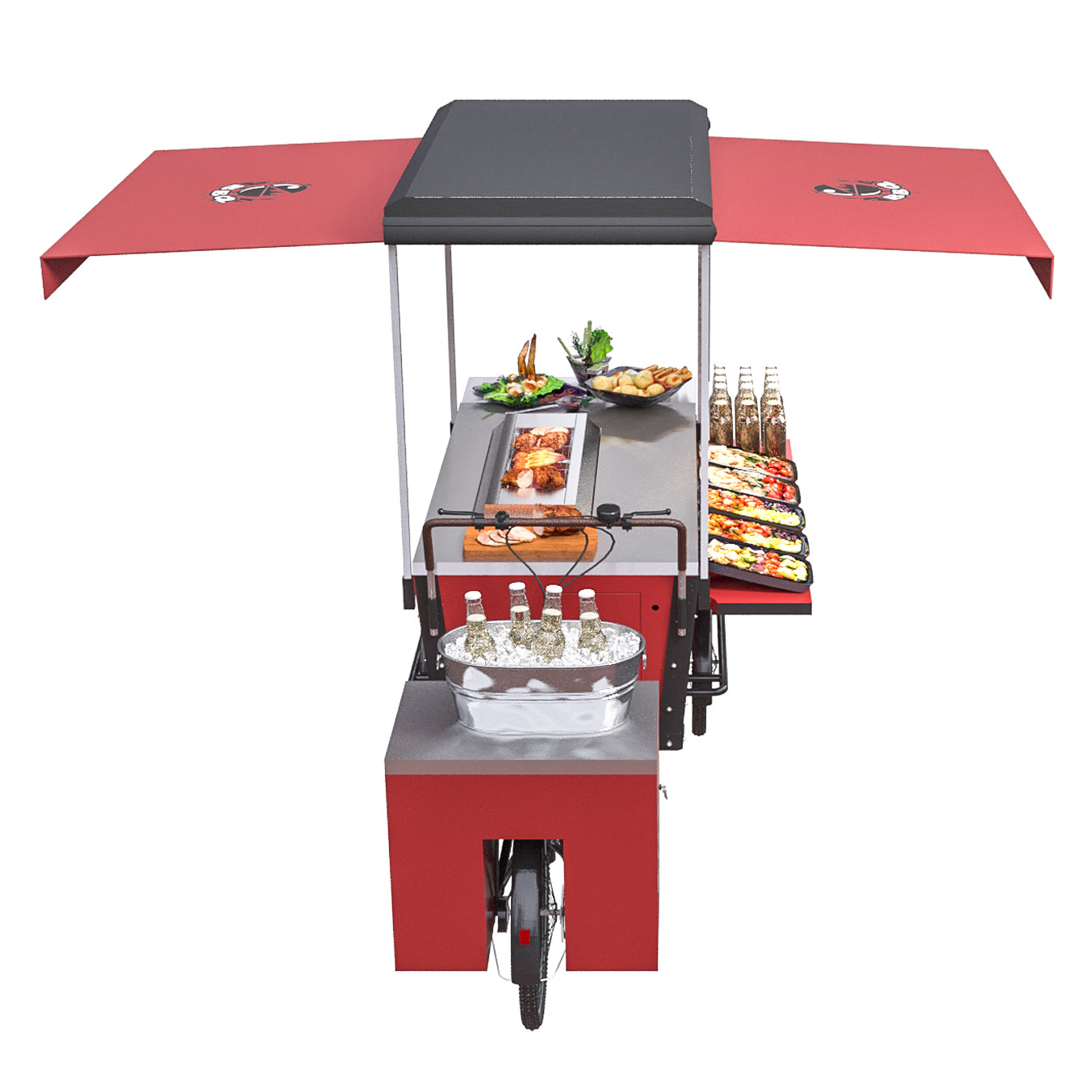 Smażony Hot Dog BBQ Leisure Vending Grill Wózek na żywność